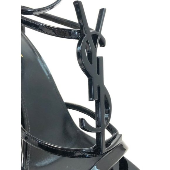 SAINT LAURENT Cassandre Leather Sandals Size Eu:41.5 - Picture 5 of 11
